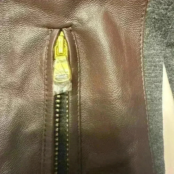 Lauren Ralph Lauren long sleeve 3/4 zippered front with leather on sleeves size2 - Picture 11 of 14